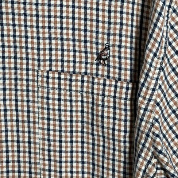 Vintage Plaid Button Down LS Lodge Shirt Mens XL Brown Elbow Patches‎ Grandpa - Picture 4 of 10